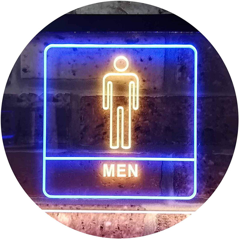 Men Bathroom Restroom LED Light Sign - LED Gift Works