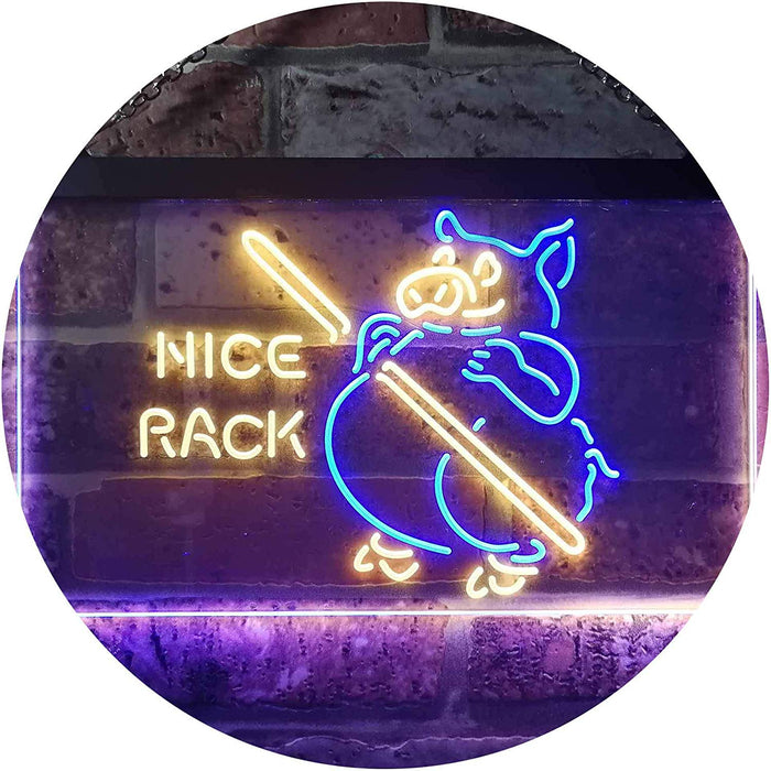 Nice Rack BBQ Pig Pool Billiards LED Light Sign - Way Up Gifts