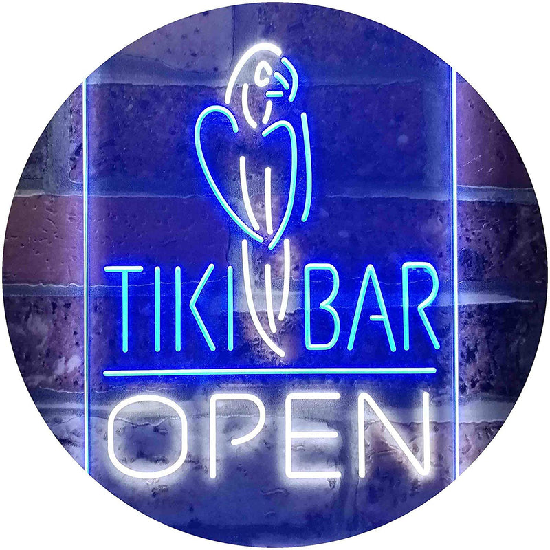Parrot Tiki Bar Open LED Light Sign - LED Gift Works