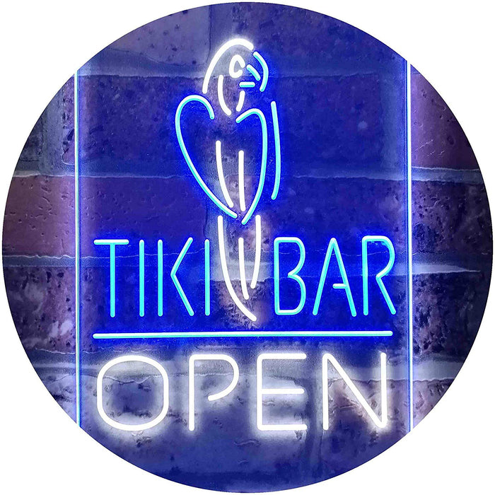Parrot Tiki Bar Open LED Light Sign - Way Up Gifts