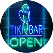 Parrot Tiki Bar Open LED Light Sign - LED Gift Works