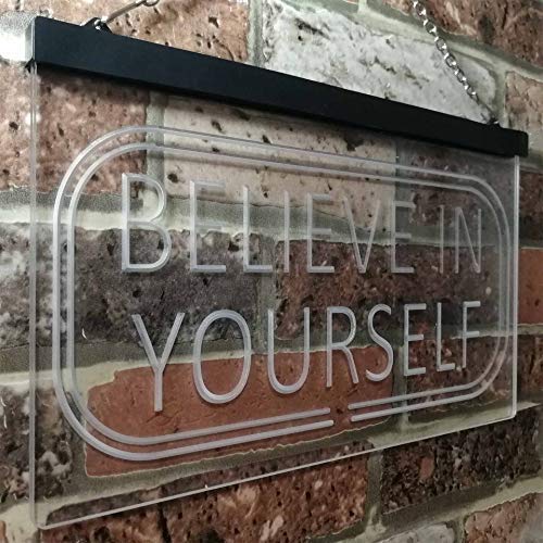 Motivational Quote Believe In Yourself LED Light Sign - LED Gift Works
