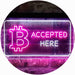 Bitcoin Accepted Here LED Light Sign - Way Up Gifts