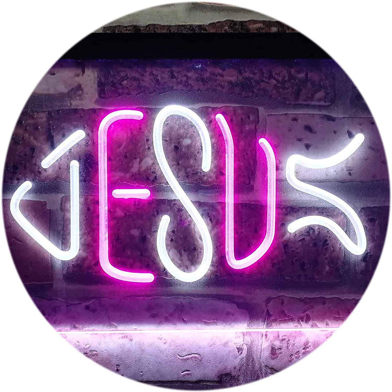 Jesus Fish LED Light Sign - LED Gift Works