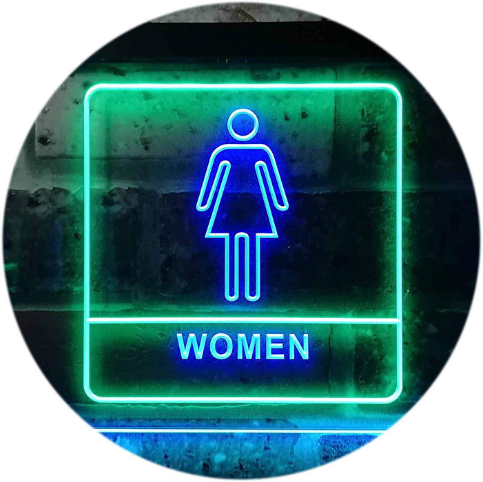 Women Bathroom Restroom LED Light Sign - Way Up Gifts