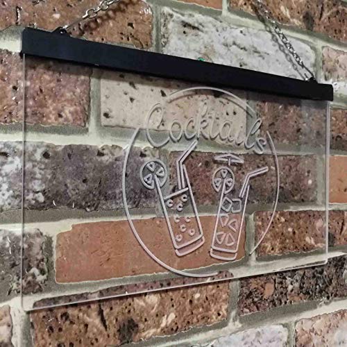 Cocktails LED Light Sign - Way Up Gifts