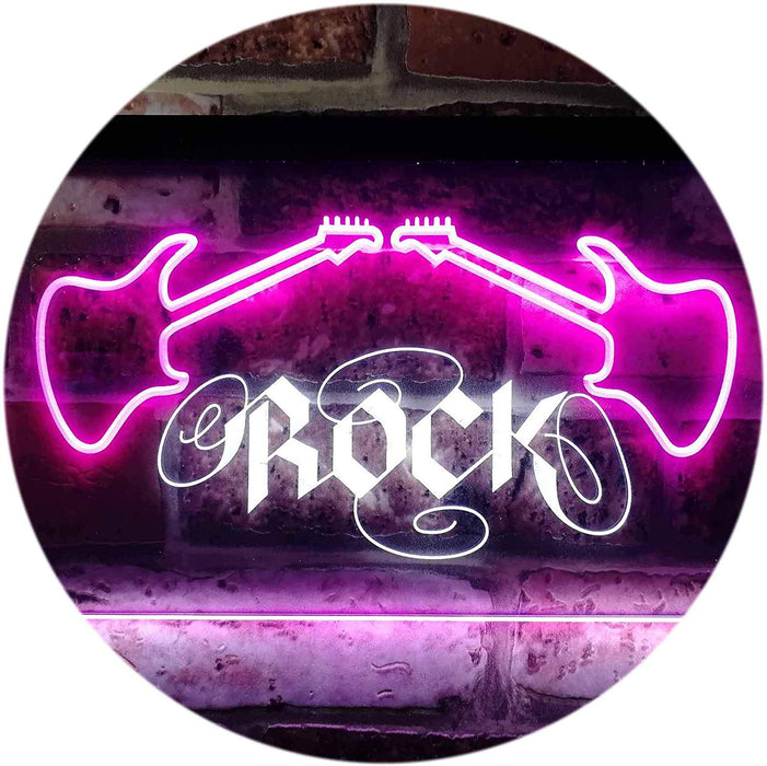 Guitars Rock Music LED Light Sign - Way Up Gifts