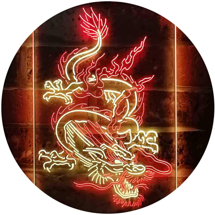 Chinese Dragon Man Cave Tattoo LED Light Sign - Way Up Gifts