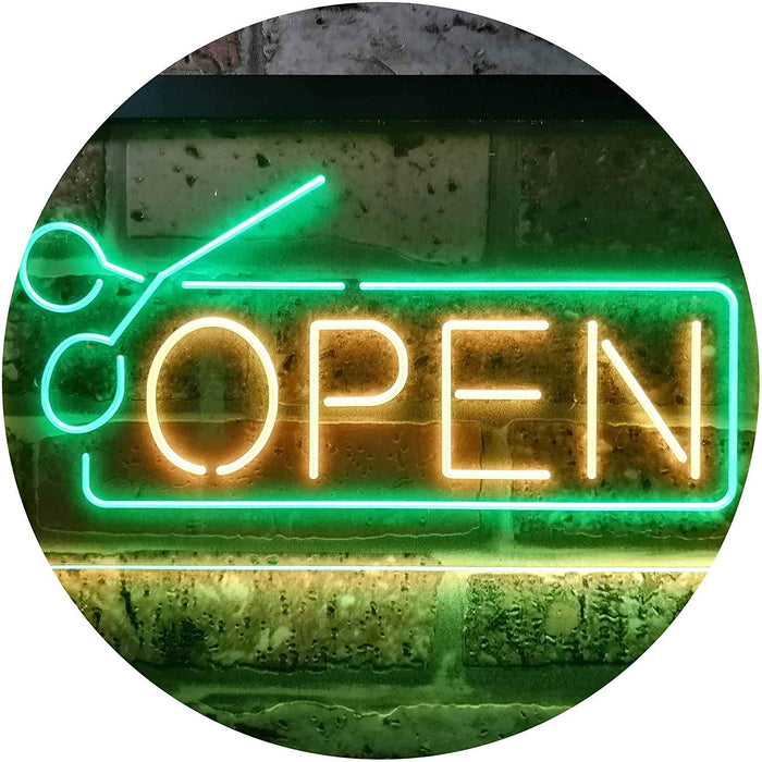 Scissors Open Barber Salon Hair Cuts LED Light Sign - Way Up Gifts