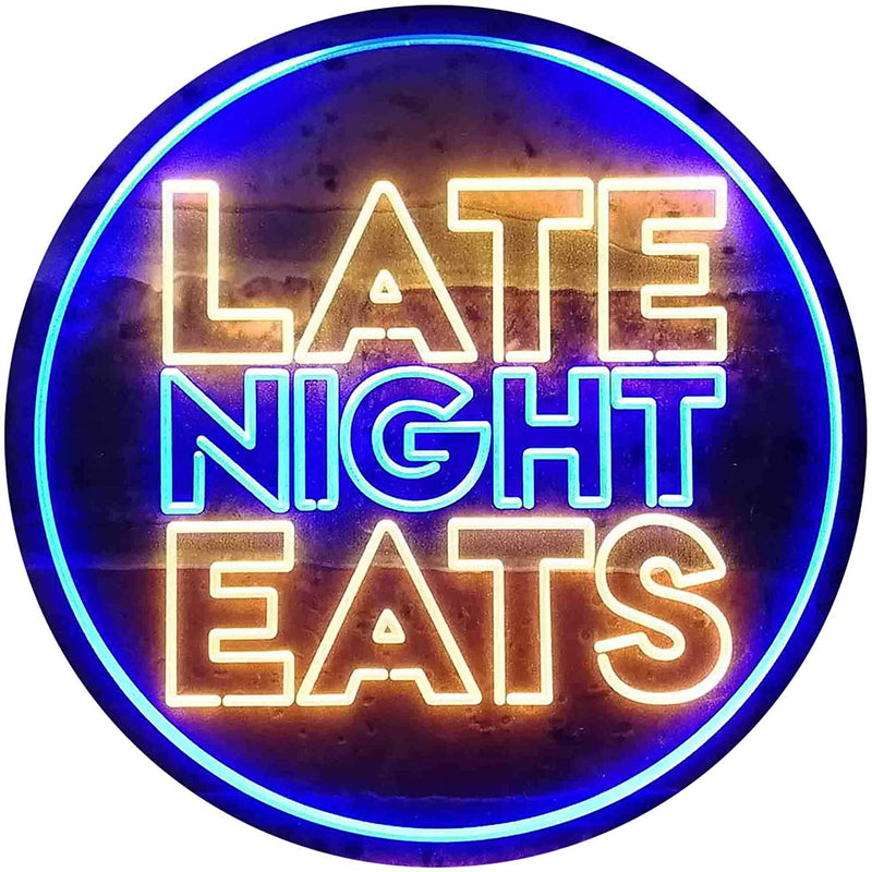 Late Night Eats LED Light Sign - LED Gift Works