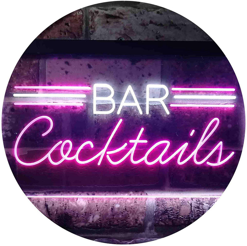 Bar Cocktails LED Light Sign - LED Gift Works