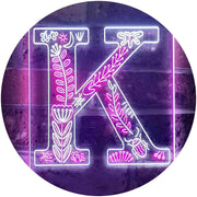 Family Name Letter K Monogram Initial LED Light Sign - LED Gift Works