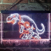 Caveman Dinosaur LED Light Sign - LED Gift Works