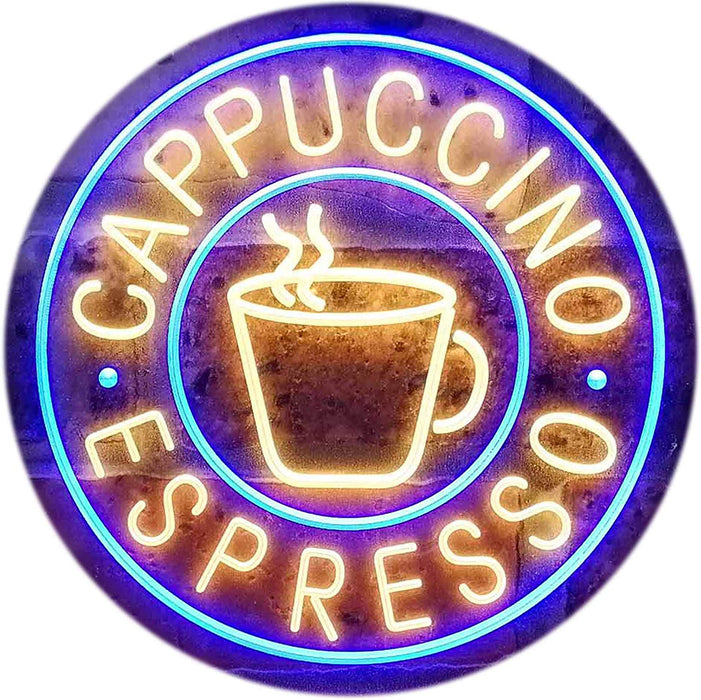 Coffee Cappuccino Espresso LED Light Sign - Way Up Gifts