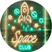 Rocket Space Club Kids Room Decor LED Light Sign - Way Up Gifts