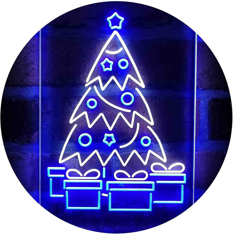 Christmas Tree Present Gifts LED Light Sign - LED Gift Works