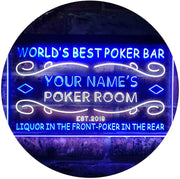 Personalized Poker Room Bar LED Light Sign - LED Gift Works