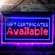 Gift Certificates Available LED Light Sign - LED Gift Works