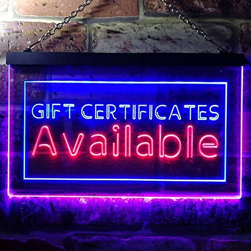 Gift Certificates Available LED Light Sign - LED Gift Works