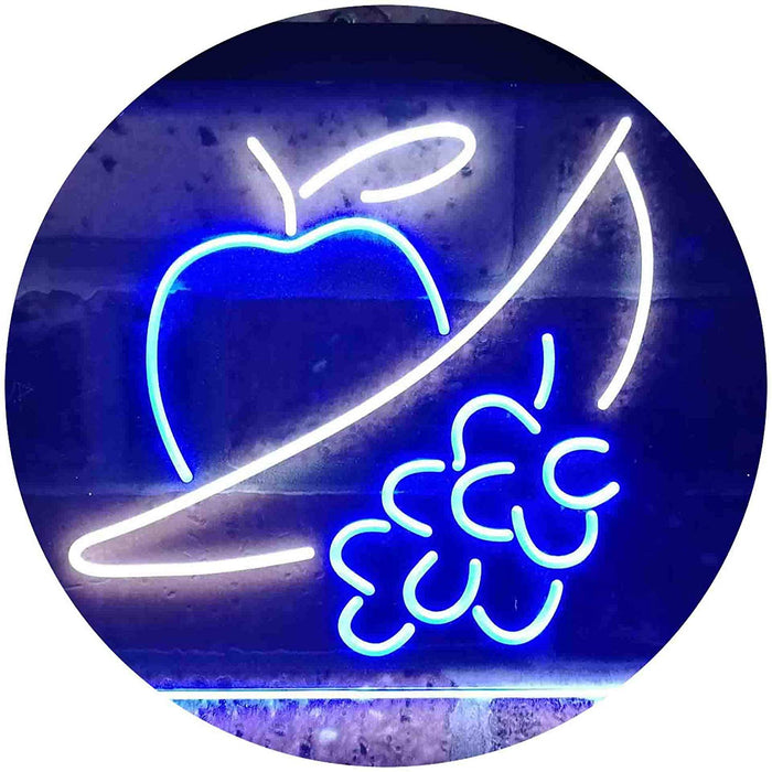 Apple Grapes Banana Grocery Fruit LED Light Sign - Way Up Gifts
