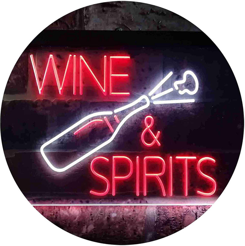 Wine and Spirits LED Light Sign - LED Gift Works