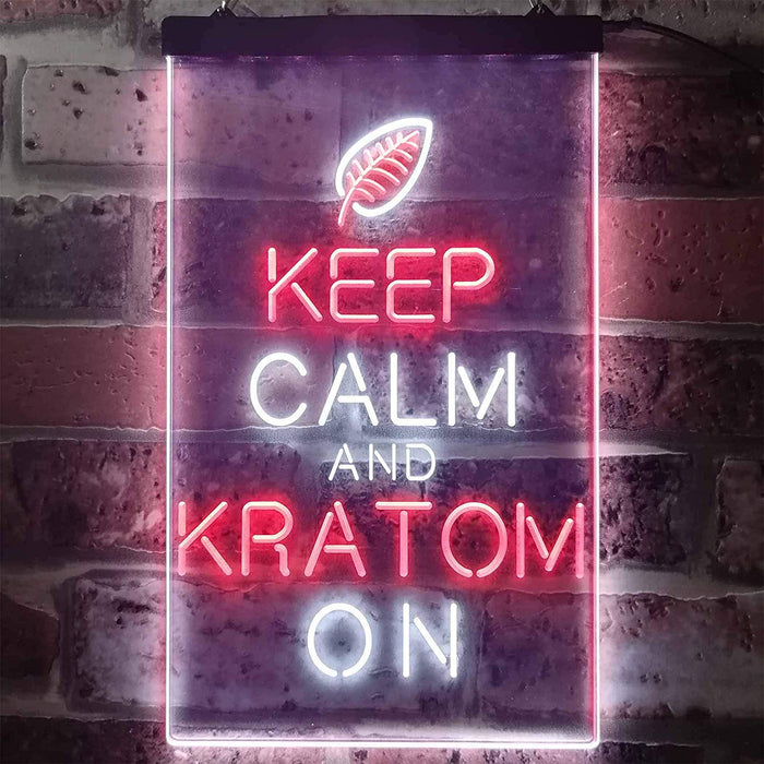 Keep Calm Kratom On LED Light Sign - Way Up Gifts