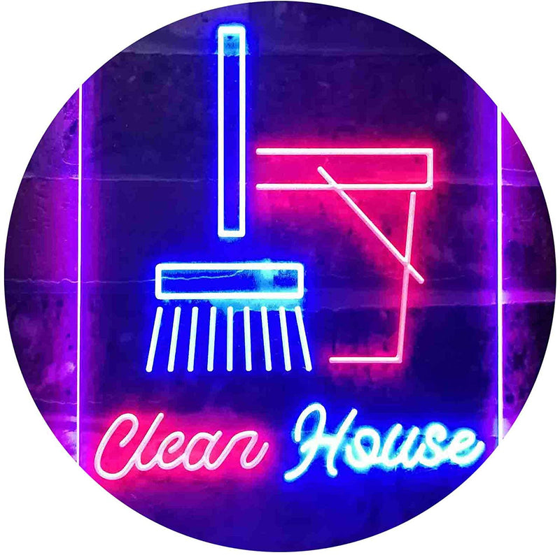Clean House Helper Maid Service LED Light Sign - LED Gift Works