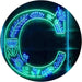 Family Name Letter C Monogram Initial LED Light Sign - Way Up Gifts