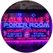 Personalized Poker Room LED Light Sign - LED Gift Works
