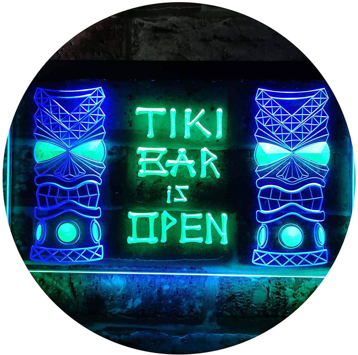 Tiki Bar Open LED Light Sign - Way Up Gifts
