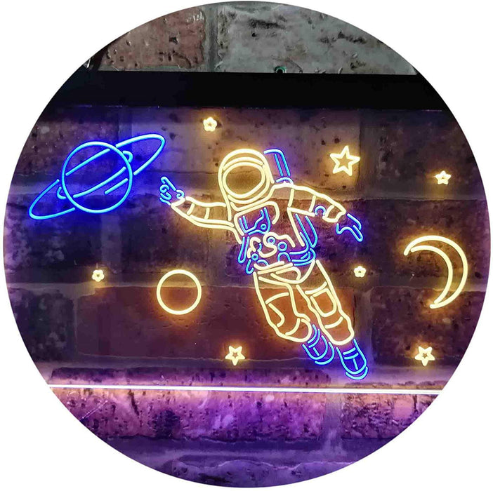 Astronaut Planets Stars Space Moon LED Light Sign - Way Up Gifts