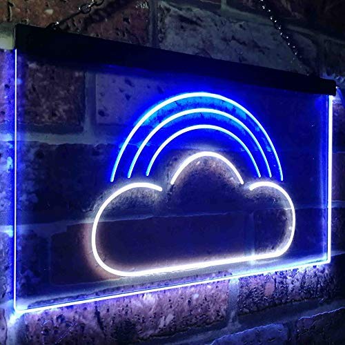 Rainbow Cloud Kids Room Decor LED Light Sign - Way Up Gifts
