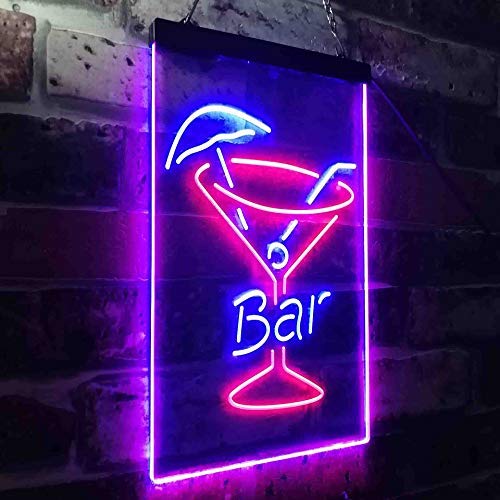 Cocktail Glass Bar LED Light Sign - Way Up Gifts
