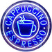 Coffee Cappuccino Espresso LED Light Sign - Way Up Gifts