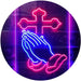 Praying Hands Cross LED Light Sign - Way Up Gifts