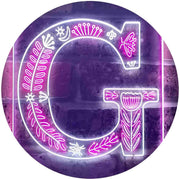 Family Name Letter G Monogram Initial LED Light Sign - LED Gift Works