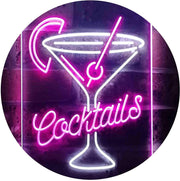 Cocktails Glass Bar Display LED Light Sign - LED Gift Works