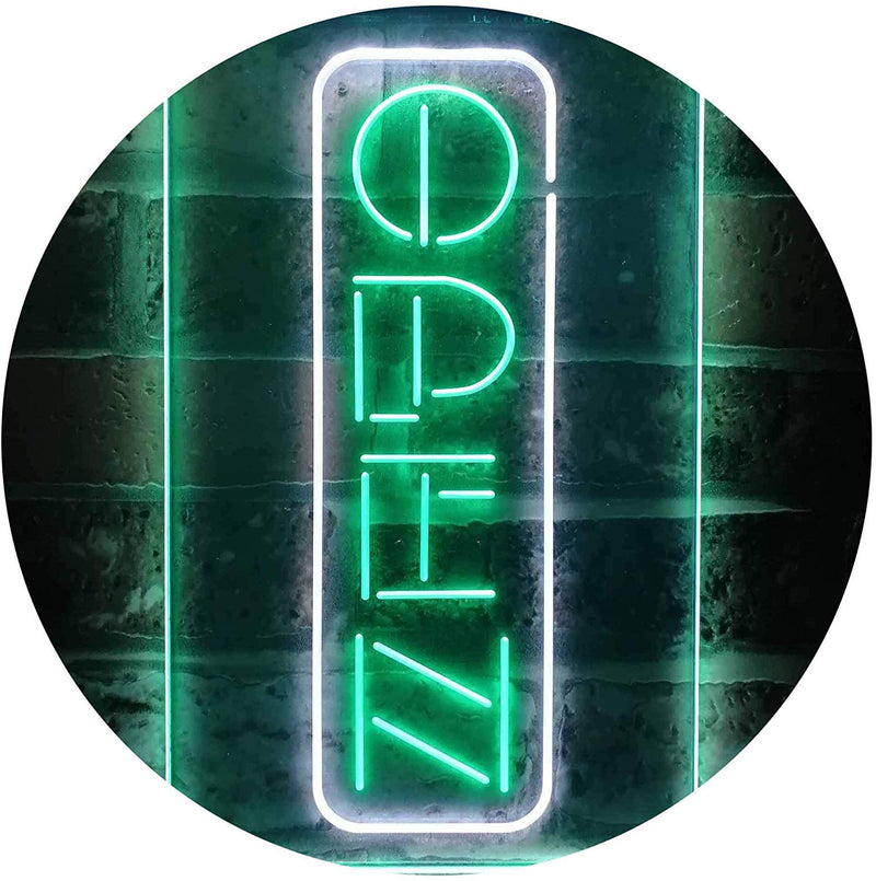 Vertical Open Sign LED Light Sign - LED Gift Works