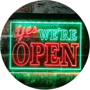 Yes We're Open LED Light Sign - LED Gift Works