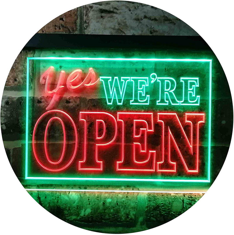 Yes We're Open LED Light Sign - LED Gift Works