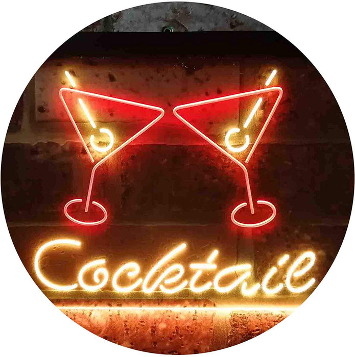 Cocktail Glasses Bar LED Light Sign - Way Up Gifts