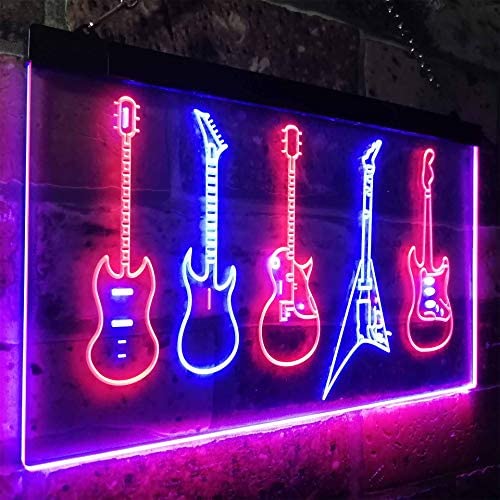 Music Guitar Set LED Light Sign - LED Gift Works