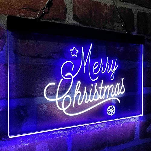 Merry Christmas Snowflakes LED Light Sign - LED Gift Works