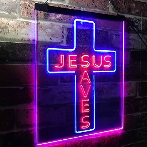 Jesus Saves LED Light Sign - LED Gift Works