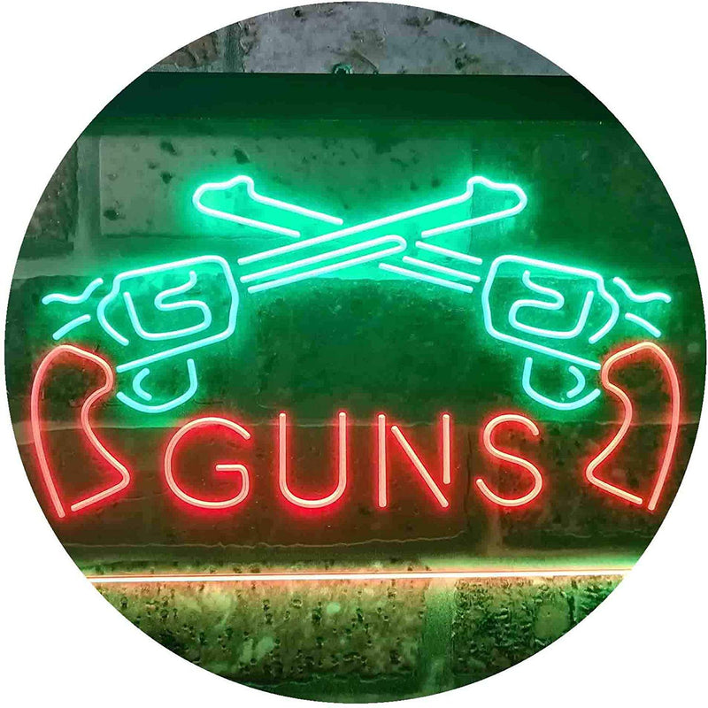 Gun Shop Guns LED Light Sign - LED Gift Works