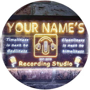 Personalized Recording Studio LED Light Sign - LED Gift Works