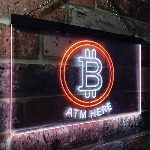 Bitcoin ATM Here LED Light Sign - Way Up Gifts