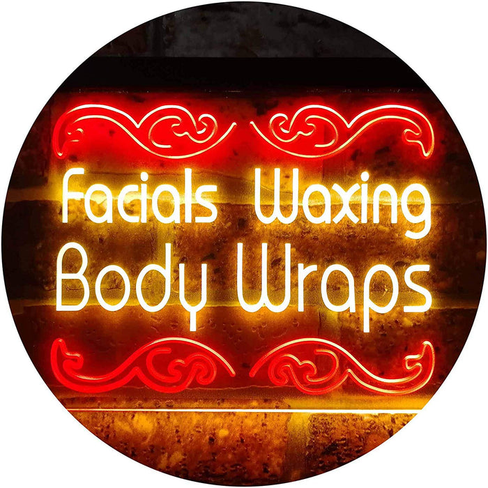Facials Waxing Body Wraps LED Light Sign - Way Up Gifts