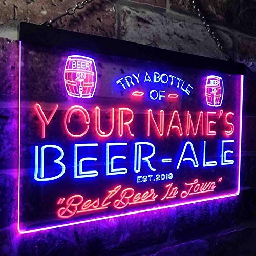Personalized Home Brew Beer Ale Bar LED Light Sign - LED Gift Works