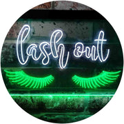 Eyelashes Lash Out Girl Room Beauty Decor LED Light Sign - LED Gift Works
